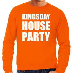 Koningsdag sweater Kingsday house party oranje voor heren