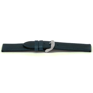 Horlogeband Universeel G629 Leder Blauw 20mm