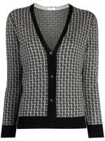 Rosetta Getty cardigan en laine à motif intarsia - Noir