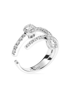 Yeprem bague Y-Not en or blanc 18ct pavée de diamants - Argent