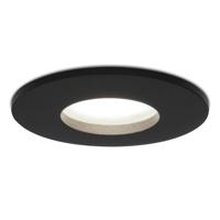 Porto - LED Inbouwspots - 5 Watt 400 lumen - 6000K Daglicht wit - GU10 - Dimbaar - Rond - IP44 voor badkamer, buiten en binnen - Zwart