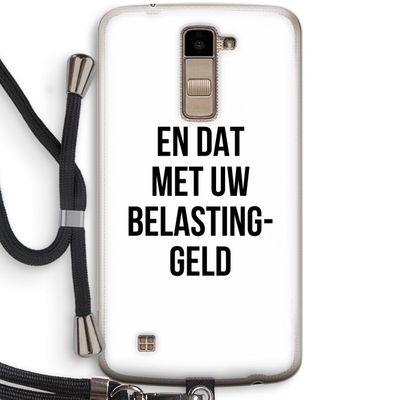 Belastinggeld: LG K10 (2016) Transparant Hoesje met koord