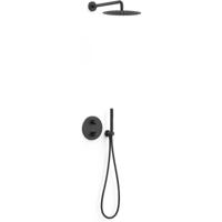 Regendouche set Tres Fuji | Inbouw | Thermostaatkraan | 2-weg || Zwart mat