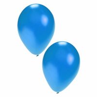 10 stuks metallic blauwe ballonnen 36 cm