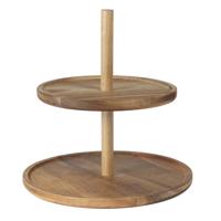 Home Deco Factory Etagere - 2 laags - acacia hout - serveertoren