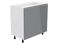 Keukenkast ASPAS 2 deuren 80 cm wit/hoogglans grijs - thumbnail