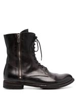 Officine Creative bottines en cuir à lacets - Marron - thumbnail