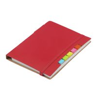 Pakket van 4x stuks schoolschriften/notitieboeken A6 gelinieerd rood   -