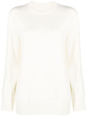 Jil Sander pull en laine à col rond - Blanc