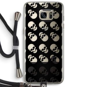 Musketon Skulls: Samsung Galaxy S7 Edge Transparant Hoesje met koord