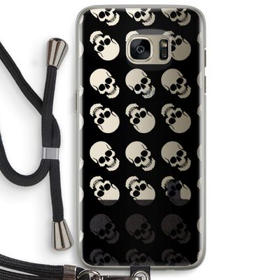 Musketon Skulls: Samsung Galaxy S7 Edge Transparant Hoesje met koord