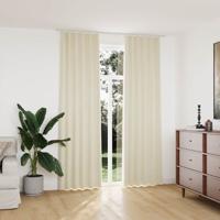 VidaXL Gordijnen verduisterend 2 st met haken 140x245 cm fluweel crème