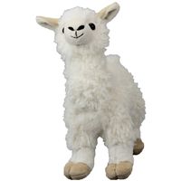 Inware pluche lama knuffeldier - wit - lopend - 24 cm - thumbnail