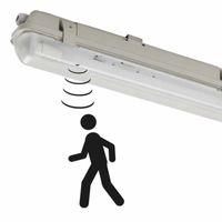 LED TL sensor waterdicht armatuur 3100 lumen 21W 156.5cm 4000K ip65 automatisch licht aan