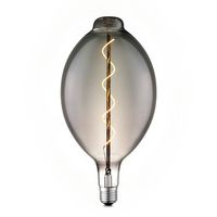 Edison Vintage LED filament lichtbron Carbon - Rook - Ovaal - Retro LED lamp - 18/18/33cm - geschikt voor E27 fitting - Dimbaar - 4W 100lm 1800K - warm wit licht - thumbnail