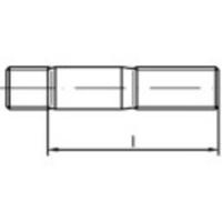 TOOLCRAFT TO-5358435 Tapeinden M6 45 mm DIN 939 RVS A4 25 stuk(s)