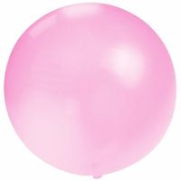 Set van 4x stuks grote ballonnen 60 cm baby roze - thumbnail