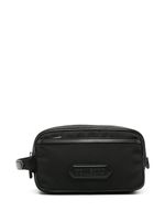 TOM FORD logo-patch leather-piped washbag - Noir