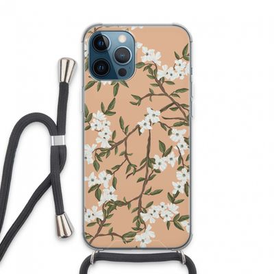 Blossoming spring: iPhone 13 Pro Max Transparant Hoesje met koord