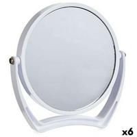 Vergrotende Spiegel Berilo Wit Kristal Plastic 19 x 18,7 x 2 cm (6 Stuks)