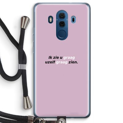 uzelf graag zien: Huawei Mate 10 Pro Transparant Hoesje met koord