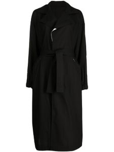 Yohji Yamamoto trench à taille ceinturée - Noir