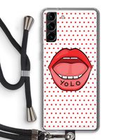 Yolo Denise: Samsung Galaxy S21 Plus Transparant Hoesje met koord Yolo Denise: Samsung Galaxy S21 Plus Transparant Hoesje met koord