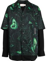 Feng Chen Wang chemise superposé à imprimé spirale - Vert - thumbnail