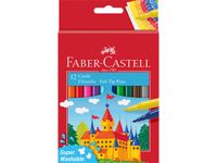 Faber Castell FC-554201 Viltstift 12 Stuks Uitwasbaar Karton Etui - thumbnail