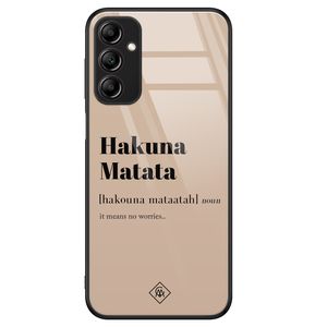 Samsung Galaxy A14 glazen hardcase - Hakuna matata