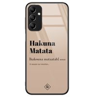Samsung Galaxy A14 glazen hardcase - Hakuna matata Samsung Galaxy A14 glazen hardcase - Hakuna matata