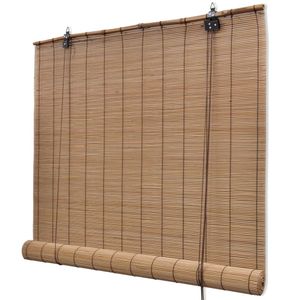 VidaXL Rolgordijn 100x160 cm bamboe bruin