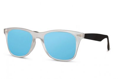 CWI zonnebril panto volledig omrand cat. 3 wit/blauw CWI zonnebril panto volledig omrand cat. 3 wit/blauw