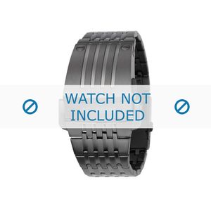 Diesel horlogeband DZ7111 Staal Zwart 30mm