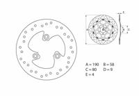 BREMBO Serie Oro remschijf, remschijven voor de moto, vast 68B40715