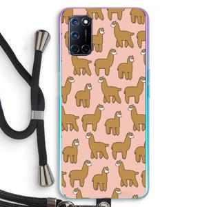 Alpacas: Oppo A52 Transparant Hoesje met koord