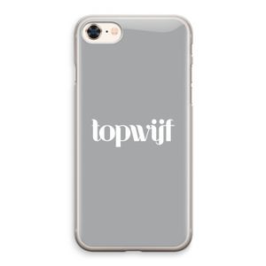 Topwijf Grijs Wit: iPhone 8 Transparant Hoesje
