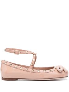 Valentino Garavani ballerines à ornements Rockstud - Rose