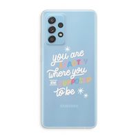 Right Place: Samsung Galaxy A73 Transparant Hoesje