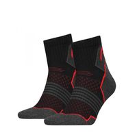 HEAD Hiking Quarter sokken 2-pack Unisex Black/red-43-46