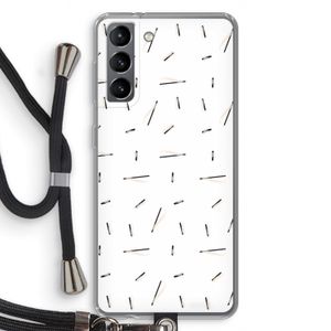 Hipster stripes: Samsung Galaxy S21 Transparant Hoesje met koord