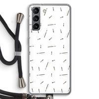 Hipster stripes: Samsung Galaxy S21 Transparant Hoesje met koord