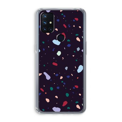 Dark Rounded Terrazzo: OnePlus Nord N10 5G Transparant Hoesje