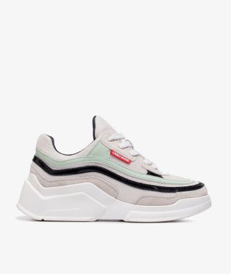 CERO NINE Fort K-298 sneakers | maat 38 | wit/groen