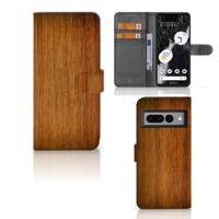 Google Pixel 7 Pro | Book Style Case | Donker Hout
