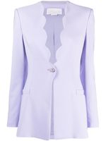 Genny blazer boutonné à bords festonnés - Violet