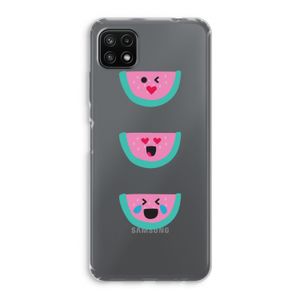 Smiley watermeloen: Samsung Galaxy A22 5G Transparant Hoesje