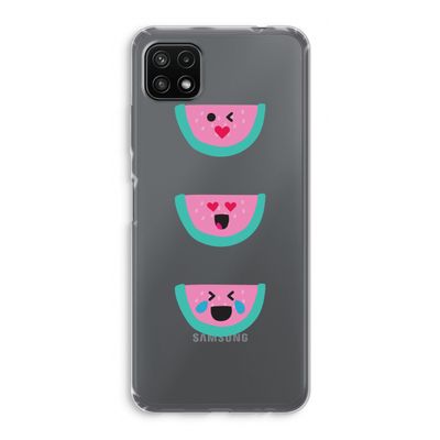 Smiley watermeloen: Samsung Galaxy A22 5G Transparant Hoesje
