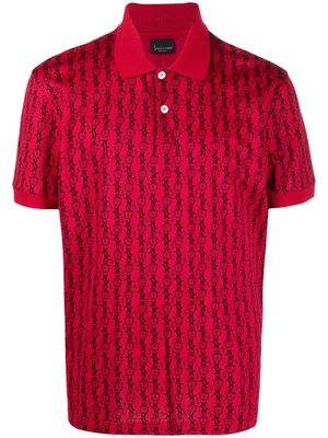 Billionaire polo à logo imprimé - Rouge