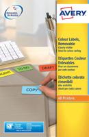 Etiket avery l6041-20 45.7x21.2mm geel 960st